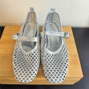 H&M Silver Mesh Flats